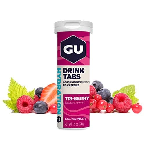 Sport In Life GU Energy Hydration Electrolyte Drink Tablets, Single Tube (Tri-Berry)