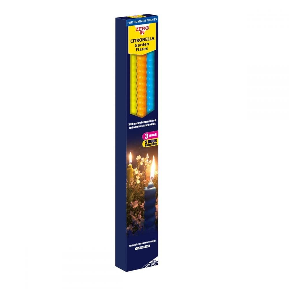 Shop for Zero In Citronella Garden Flares - 3 Pack on outback.ae