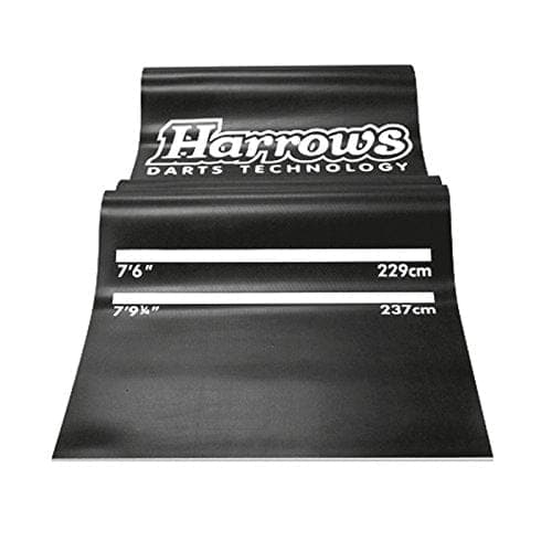 Harrows Unisex Adult Professional Darts Mat - Black, 300 cm - Athletix.ae