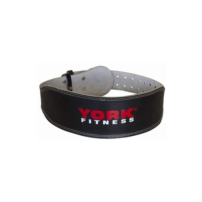 York, Fitness 6 Leather Padded Belt Small, 60220, Black - Athletix.ae