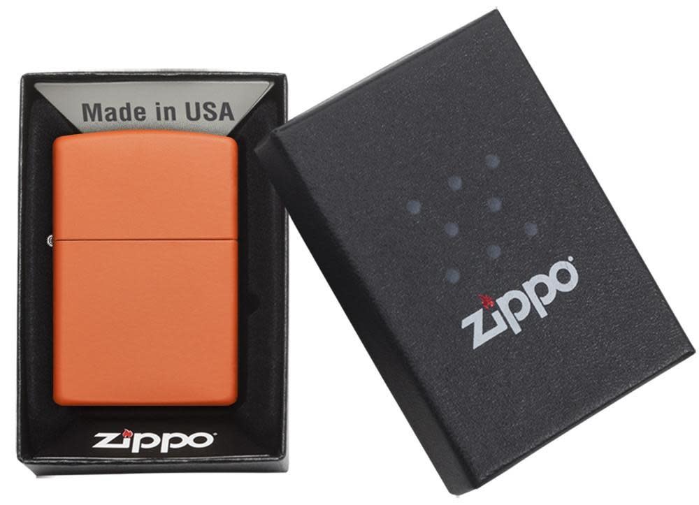 Zippo 231 Classic Orange Matte Windproof Lighter, Classic Model, Orange - OUTBACK