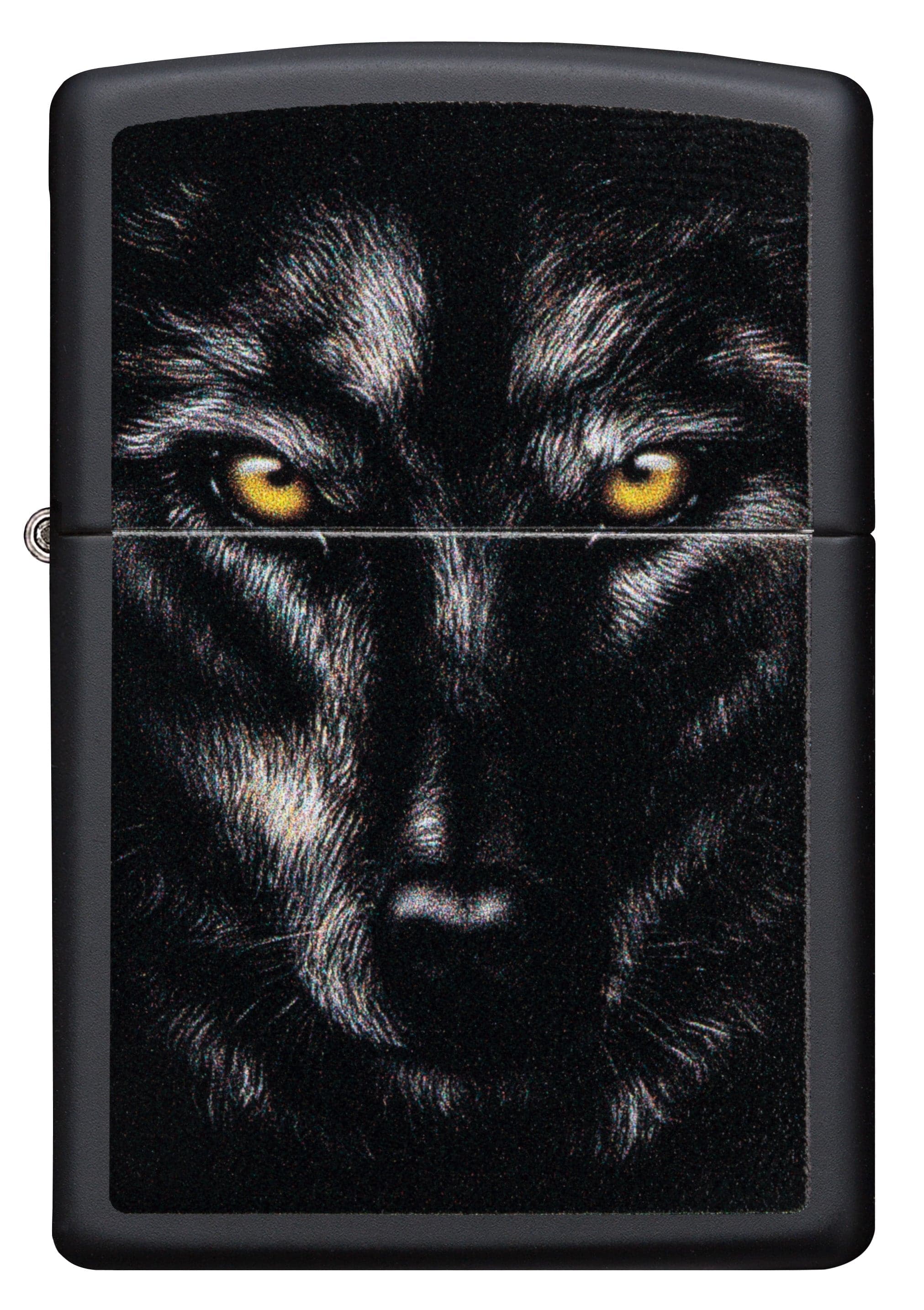 Zippo CI407954 218 Wolf Face Black Matte Windproof Lighter, Middle East Model, Black - OUTBACK