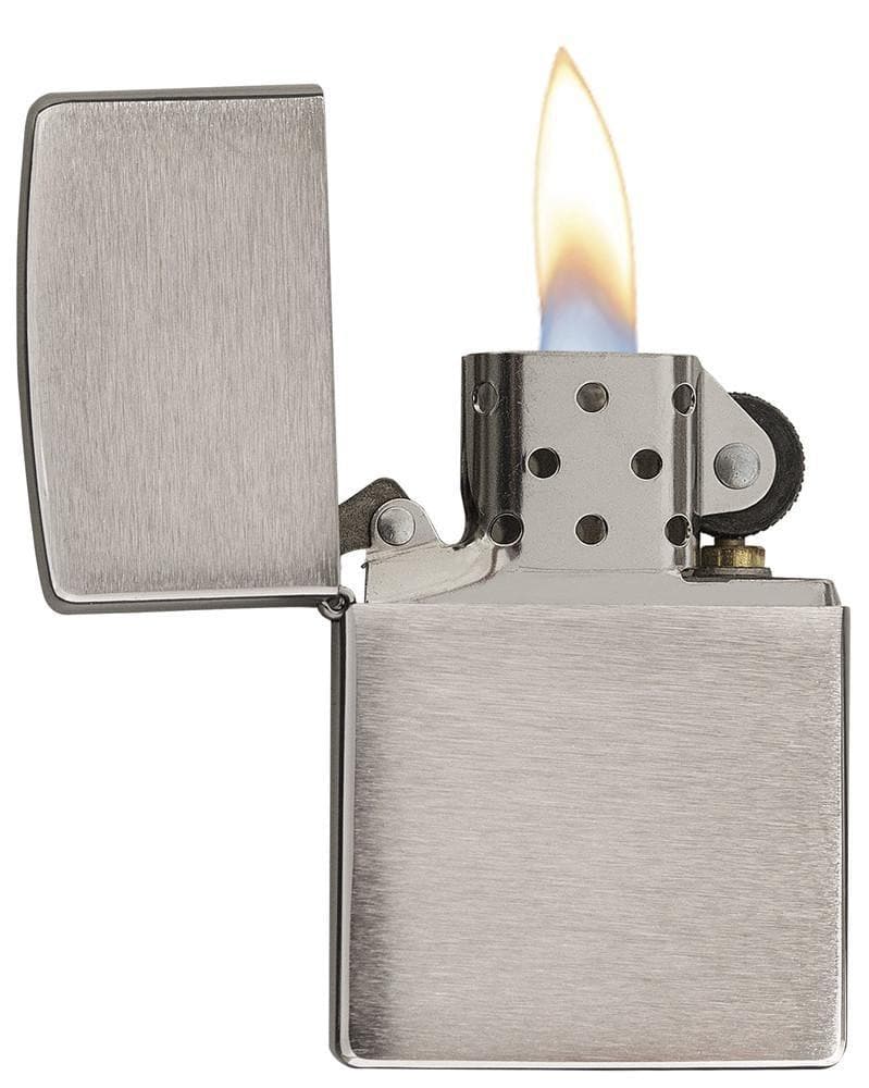 Zippo 200-061288 Classic Brushed Chrome Windproof Lighter, Classic Model, Brushed Chrome - OUTBACK