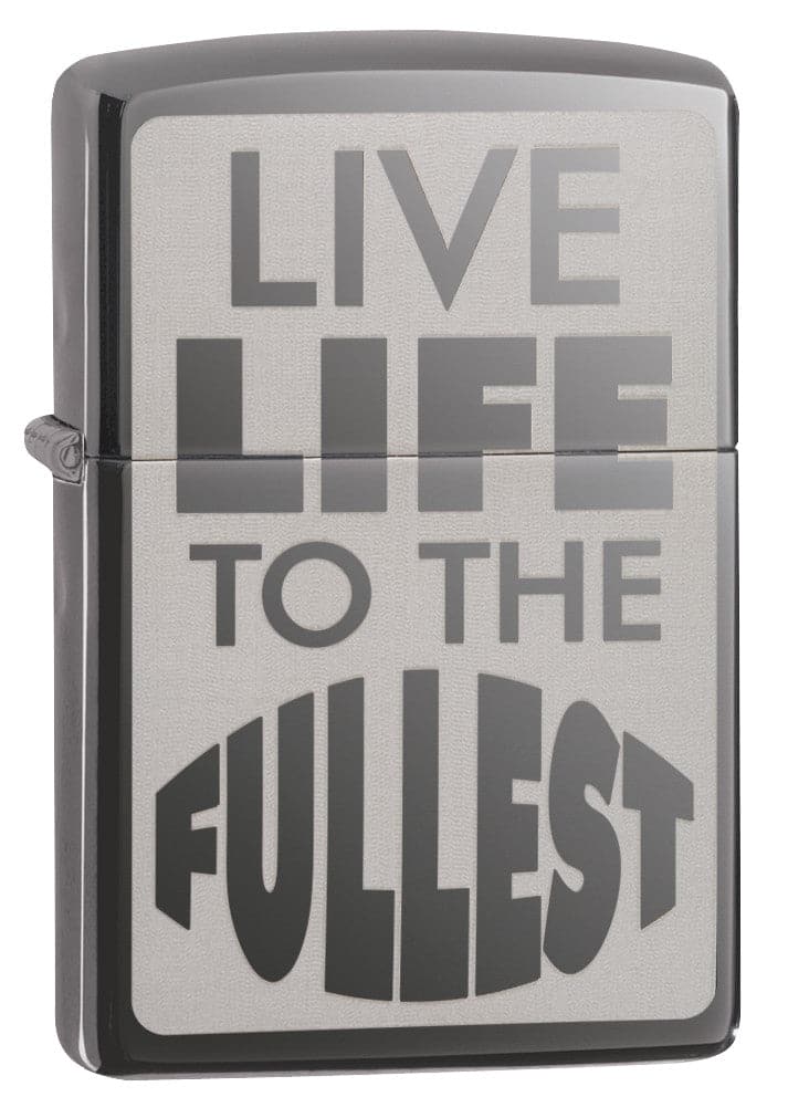 Zippo MP402956 150 Live Life Design Black Ice Windproof Lighter, Middle East Model, Black - OUTBACK