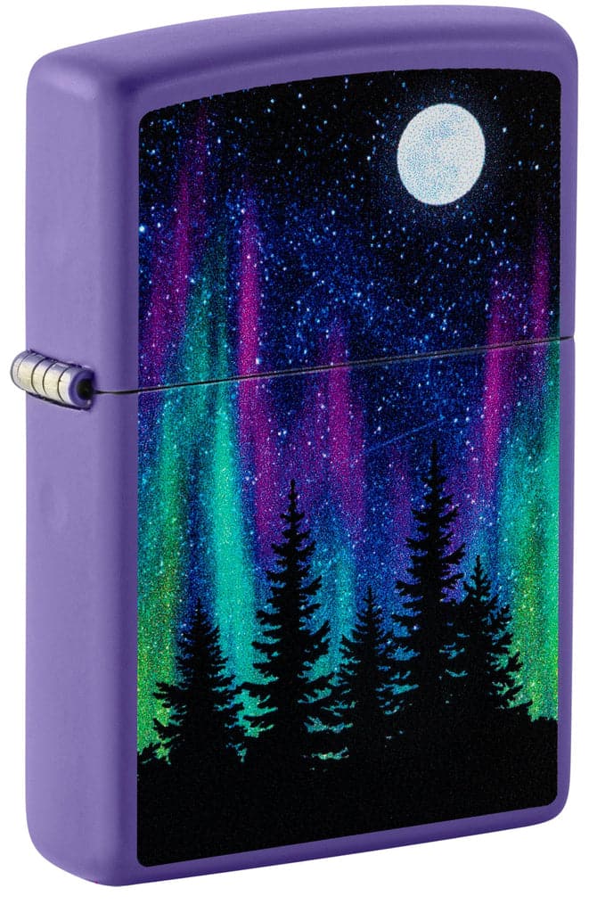 Zippo 48565 237 Northern Lights Design Purple Matte Windproof Lighter - OUTBACK