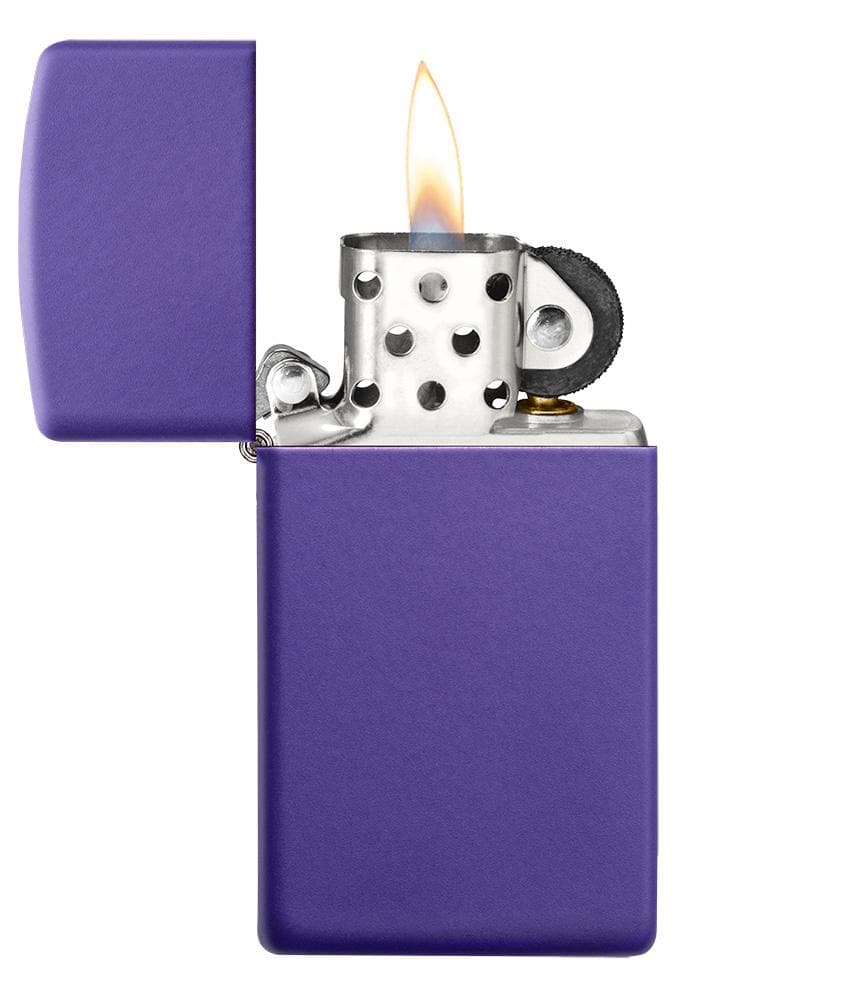 Zippo 1637 Slim Purple Matte Windproof Lighter, Slim Model, Purple - OUTBACK