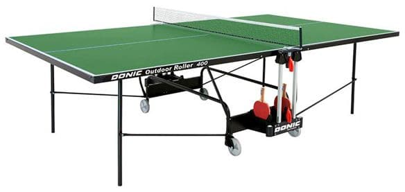 Donic Outdoor Roller 400 Table Tennis Table, Green - Athletix.ae