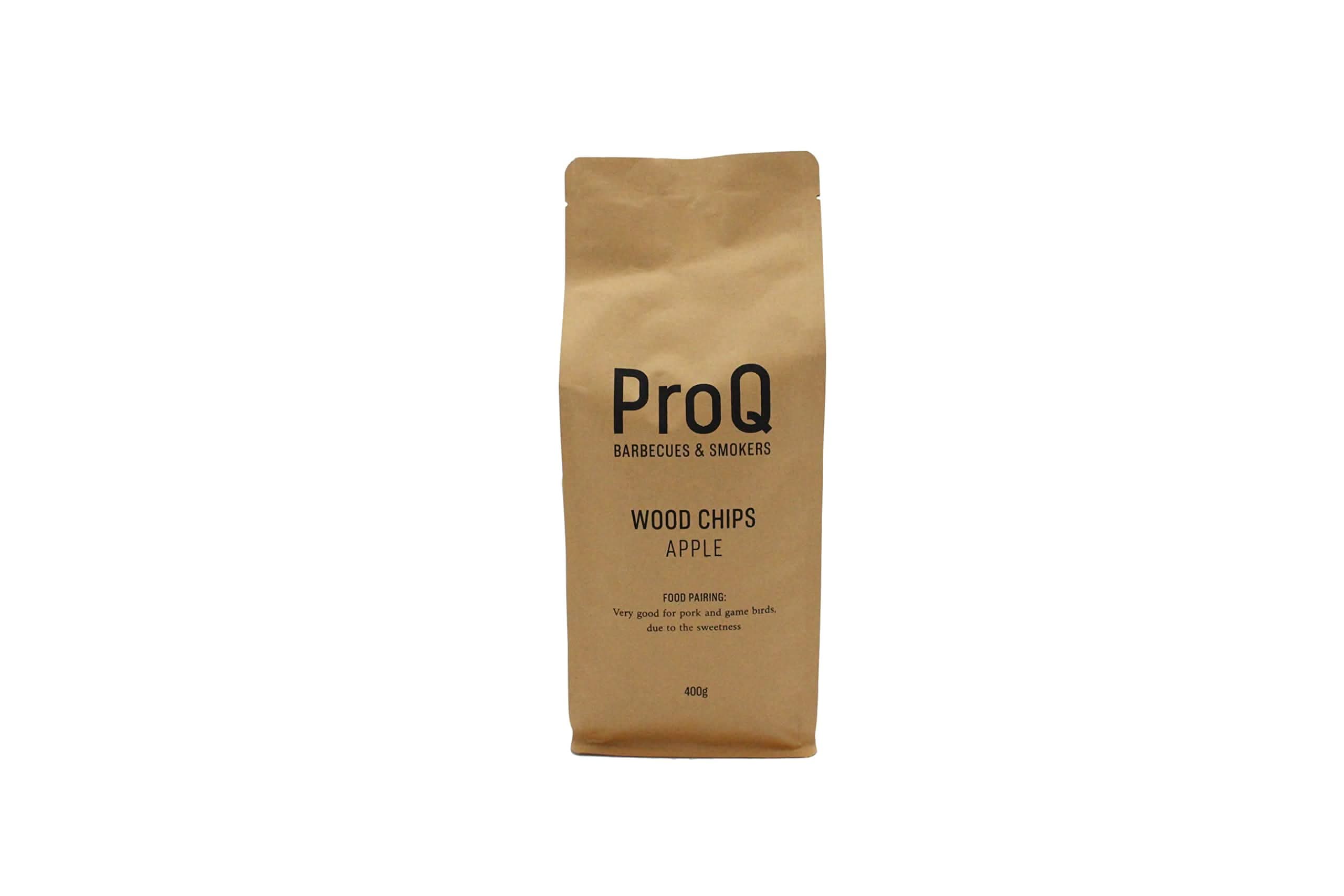 ProQ Smoking Wood Chips - Apple - Bag (400g), Standard, Mixed, Packaging may Vary
