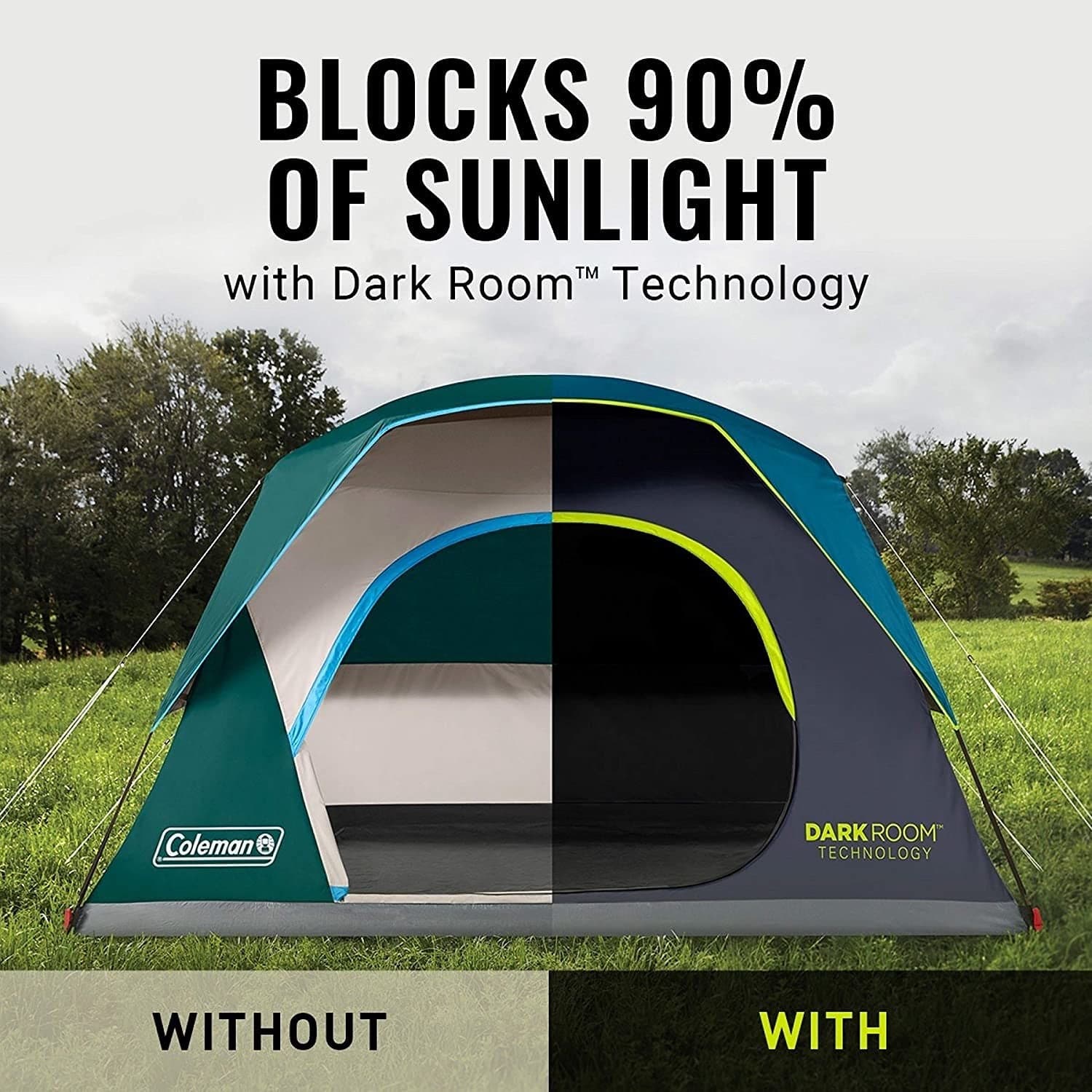 Shop for Coleman Camping Tent, Skydome, Darkroom, 4 Person on athletix.ae