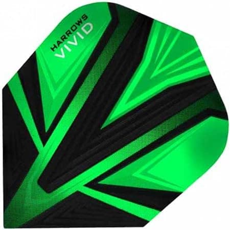 Harrows, Flight 8000 Vivid, F8000, Green/Black - Athletix.ae