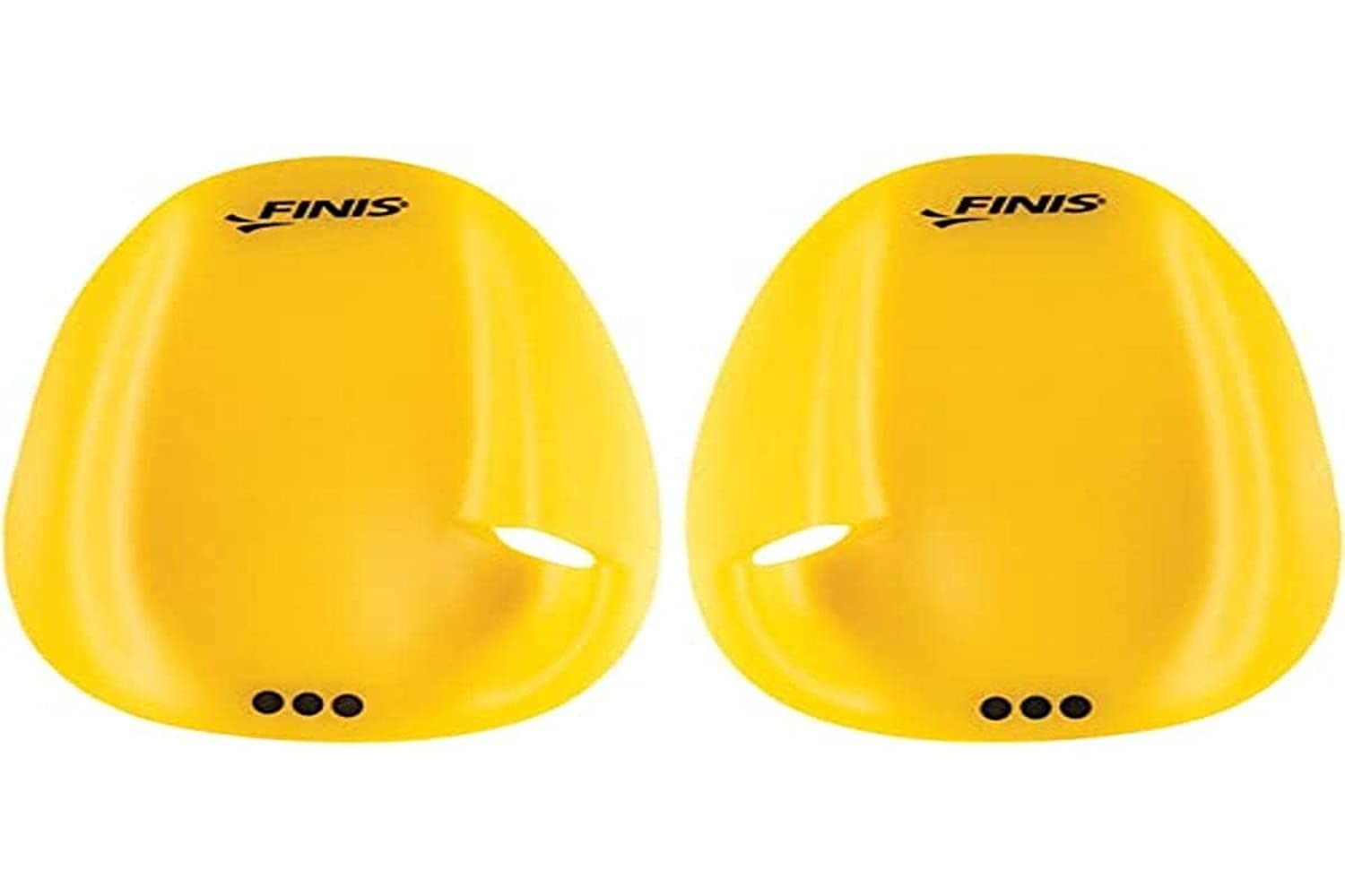 FINIS Floating Agility Paddles Large for Swim Training, Yellow - Athletix.ae