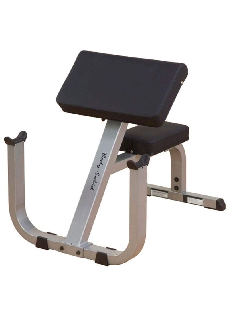 Body Solid Preacher Curl Bench, Grey/Black, Gpcb329 - Athletix.ae