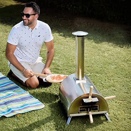 Shop for Bad axe Portable wood fired outdoor pizza oven, L on athletix.ae