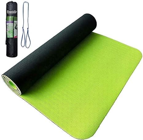 Liveup, Tpe Yoga Mat 173 * 61 * 0.6Cm, Green+Black, Ls3237 - Athletix.ae