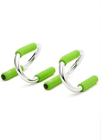 Liveup, Push Up Bar, Ls3164F, Silver/Green - Athletix.ae