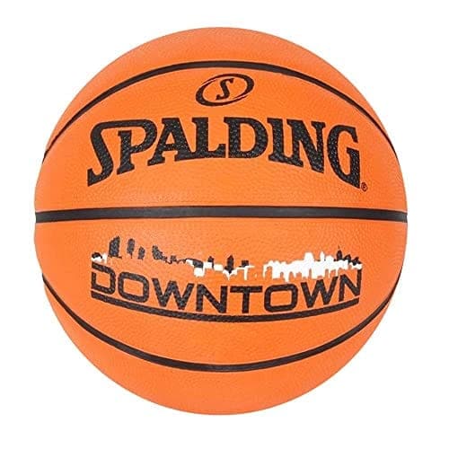 Spalding Downtown Rubber Basketball, Size 7, Black - Athletix.ae