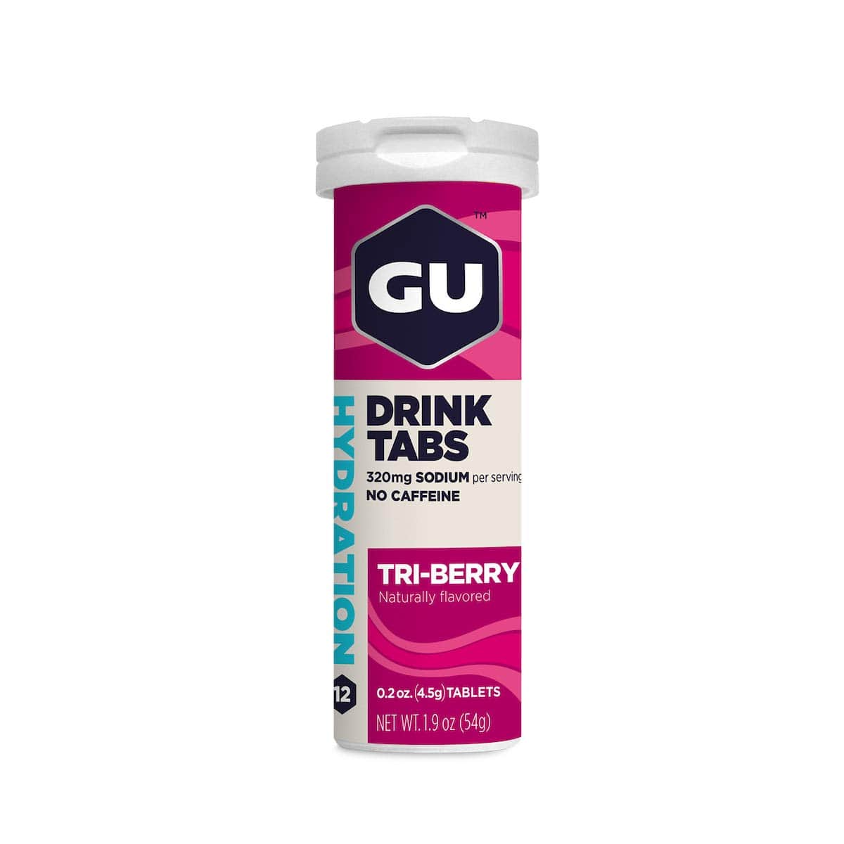 Sport In Life GU Energy Hydration Electrolyte Drink Tablets, Single Tube (Tri-Berry)