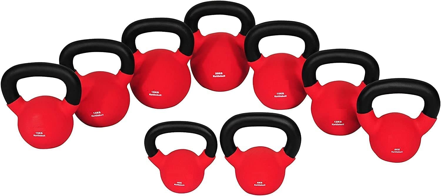 MF Neoprene Kettlebell with Firm Grip Handle for Stability | MF-0051, 2Kg to 32Kg, Sold as Piece - Athletix.ae