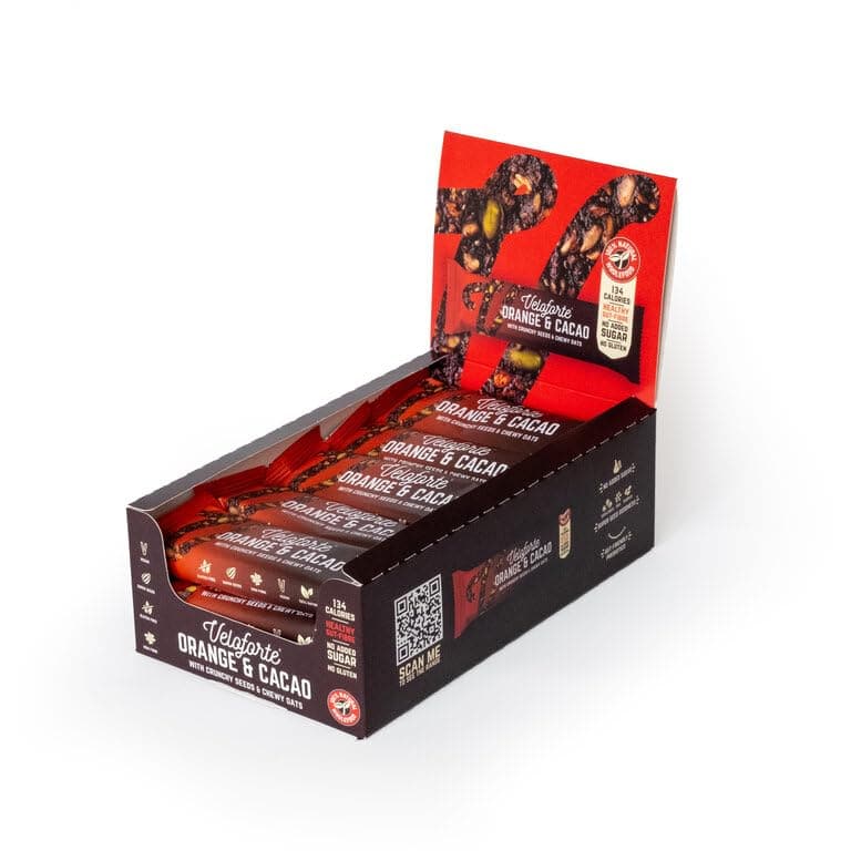 Veloforte Orange & Cacao Wellness bar 35g (Pack of 9) - Athletix.ae
