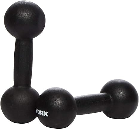 York, Fitness Neoprene Dumbbell, Black - Athletix.ae