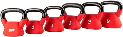 Ta Sport, Solid Coated Kettlebell 12 Kg, Red - Athletix.ae