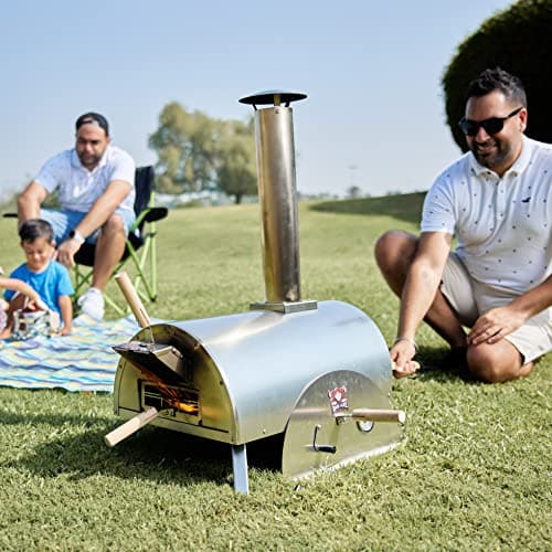 Shop for Bad axe Portable wood fired outdoor pizza oven, L on athletix.ae