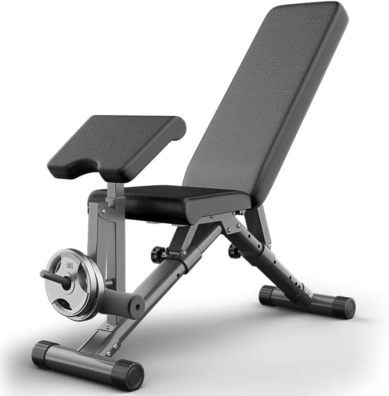 MFS Adjustable Multi Workout Bench 7 Position With Leg Extension, Weight Capacity of 375 pounds. - Athletix.ae