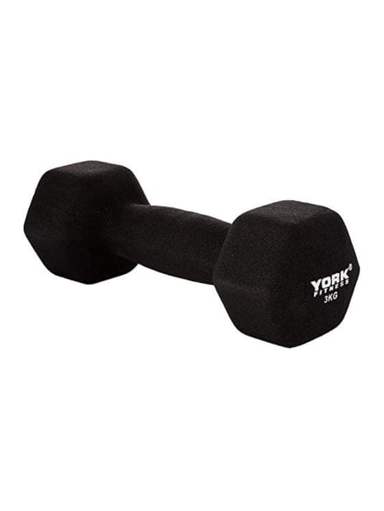 York, Fitness Neo Hex Dumbbell, Black - Athletix.ae