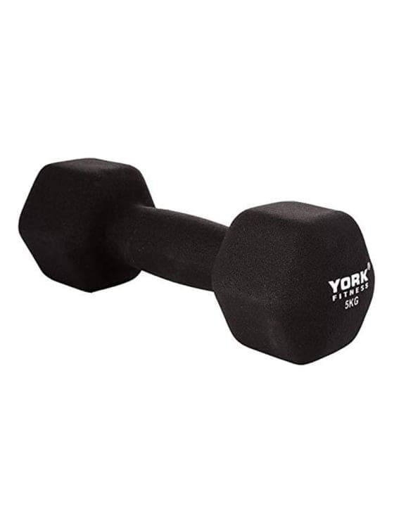 York, Fitness Neo Hex Dumbbell, Black - Athletix.ae