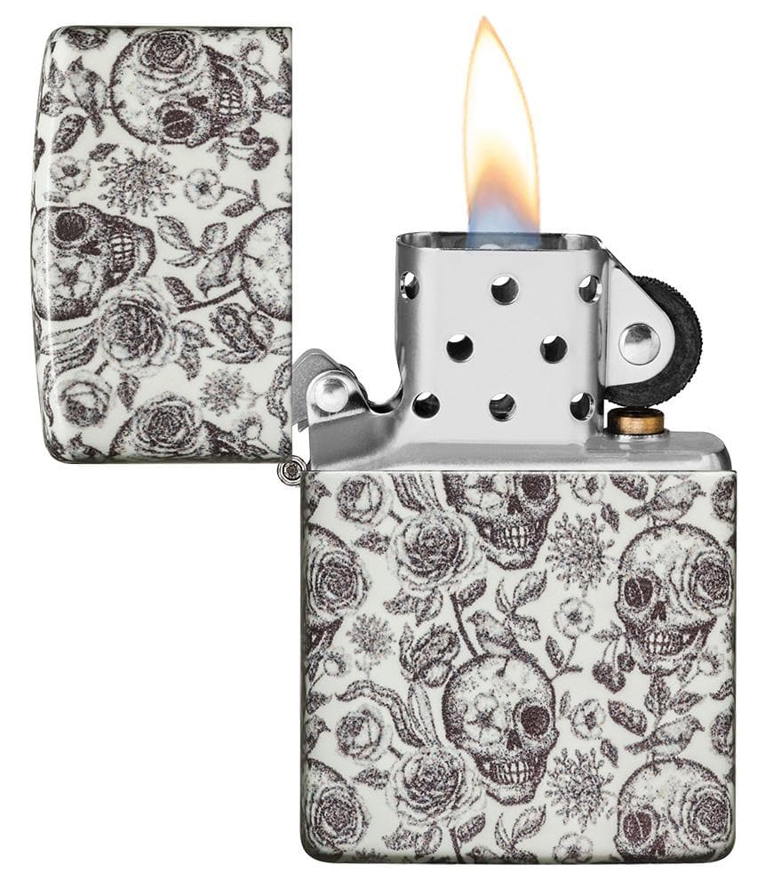 Zippo 49458 49193 Skeleton Design Glow in the Dark 540 Color Windproof Lighter, Classic Model, Multi-colour - OUTBACK