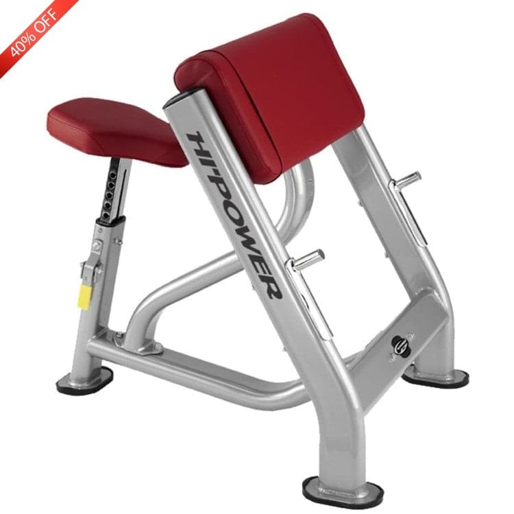 BH Fitness, Seated Preacher Curl Bench, L830, Silver - Athletix.ae