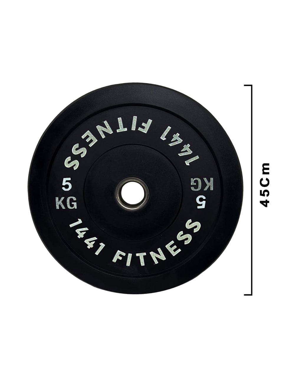 PRSAE Plates & Bars 5 KG 1441 Fitness Black Rubber Bumper Plates - 2.5 to 25 KG | Per Piece