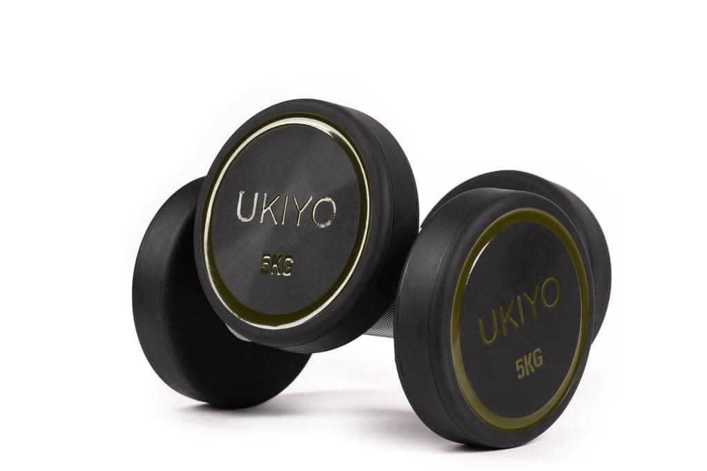 Combo Ukiyo Warm Up Set (Large Mat, 5kg Dumbbell (Pair), Fabric Bands (Set of 3))