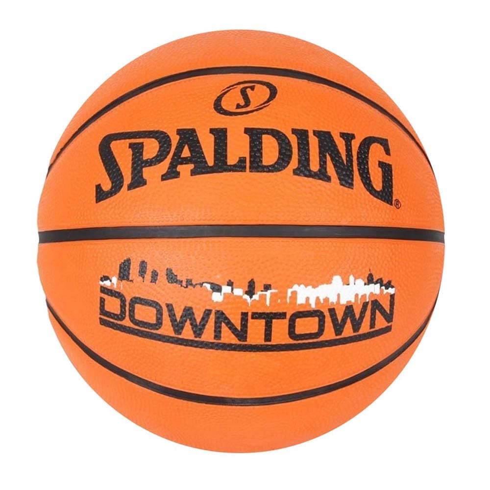 Spalding Downtown Rubber Basketball, Size 7, Black - Athletix.ae