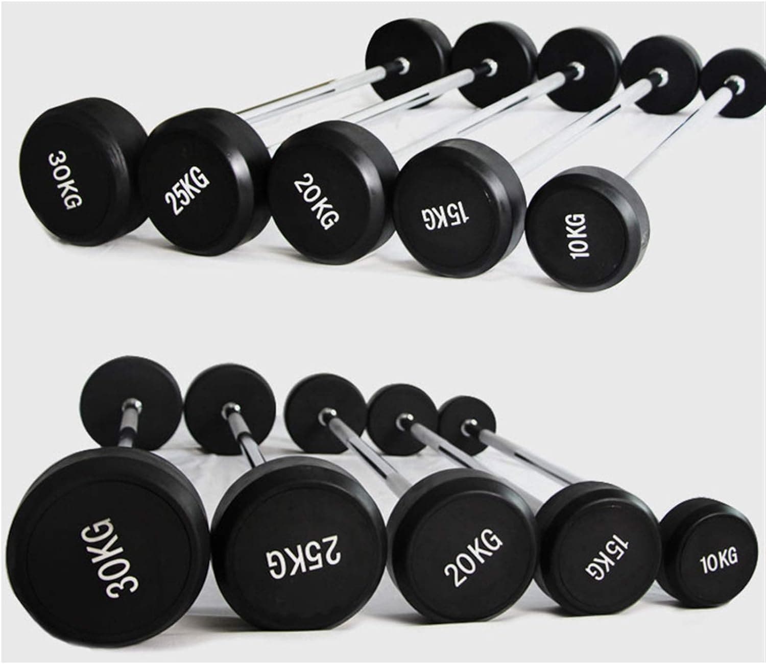 Harley Fitness TPU Fixed Straight Barbell Weight - 10 Kg - 50 Kg - Athletix.ae