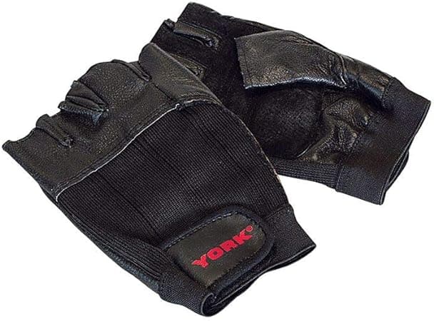 York, Fitness Deluxe Leather Workout Glove Small, 60189, Black - Athletix.ae