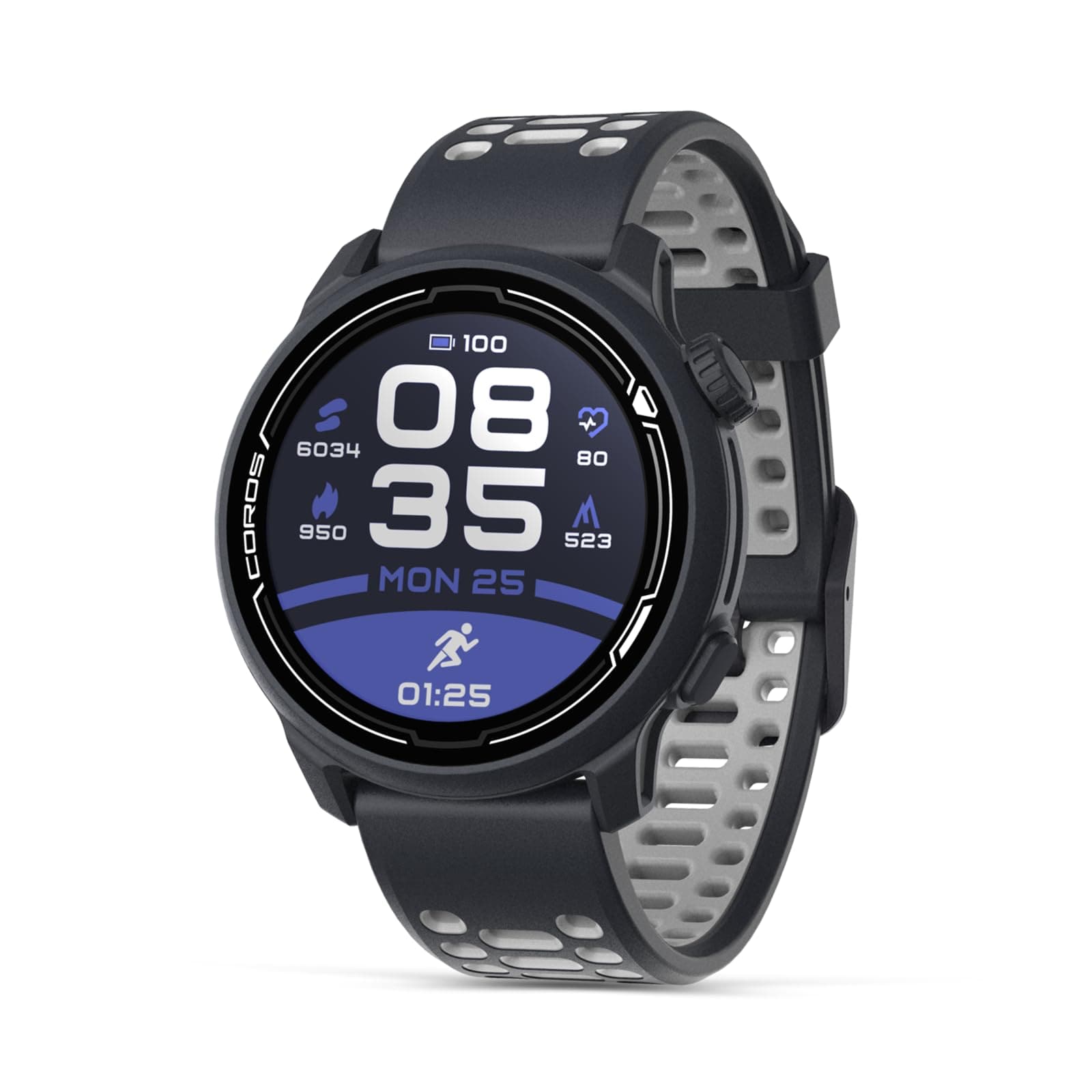 COROS PACE 2 Premium GPS Sport Watch with Silicone Band, Heart Rate Monitor, 30h Full GPS Battery, Barometer, ANT+ & BLE Connections, Strava, Stryd & Training Peaks (Navy - Silicone Band) - Athletix.ae