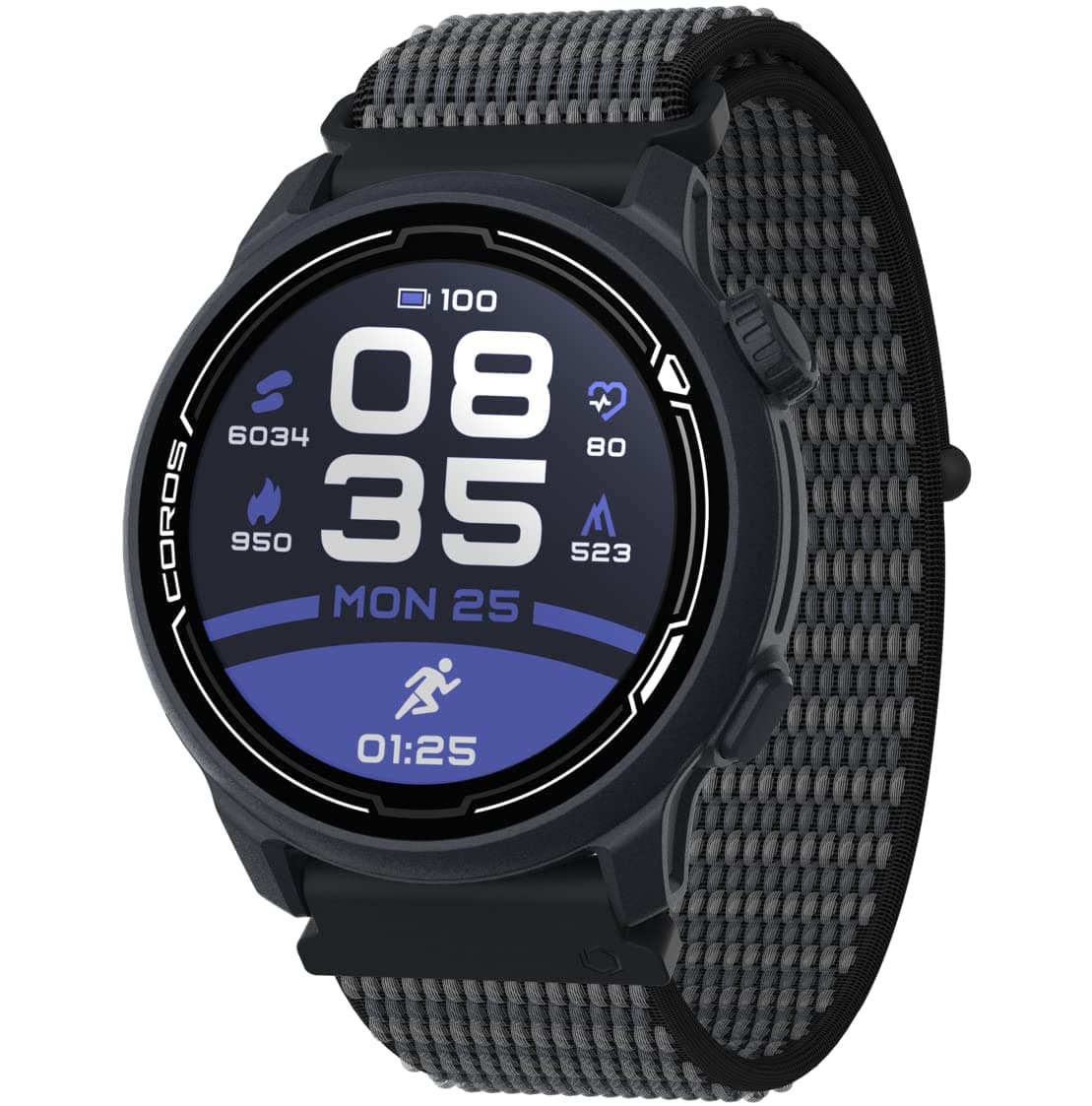 COROS PACE 2 Sport Watch GPS Heart Rate Monitor, 20 Days Long Battery Life, Barometer, Lightweight, Strava, Training Plan, Navigation, Sleep Track, Swim, Bike, Run, Strength, Treadmill (Navy Nylon) - Athletix.ae