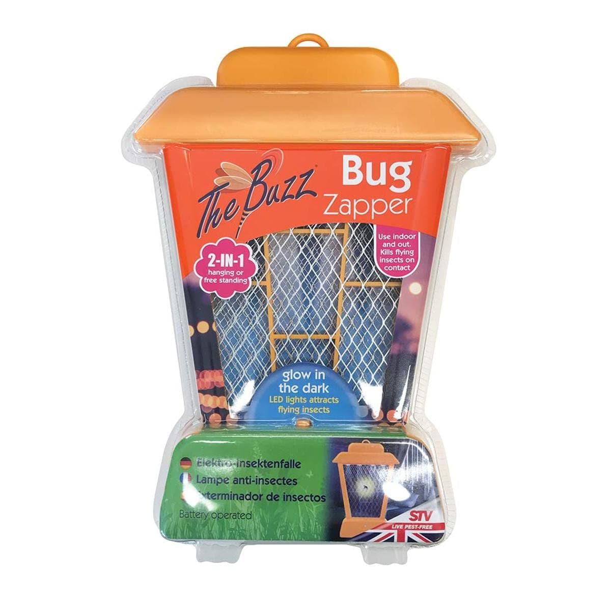 Shop for The Buzz Bug Zapper Lantern, Orange, 5.9x24x35 cm on outback.ae