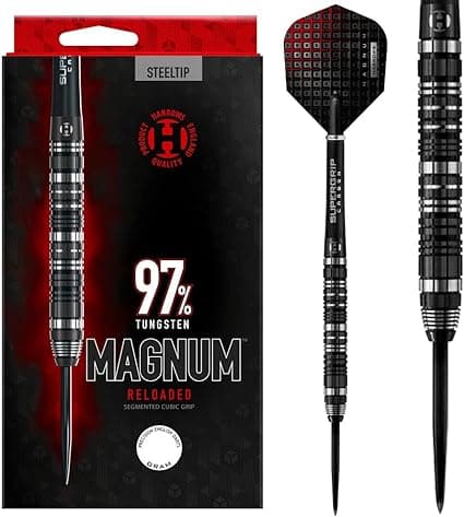 Harrows, Magnum Reloaded 97% Tungsten Steel Tip Darts, B604 - Athletix.ae