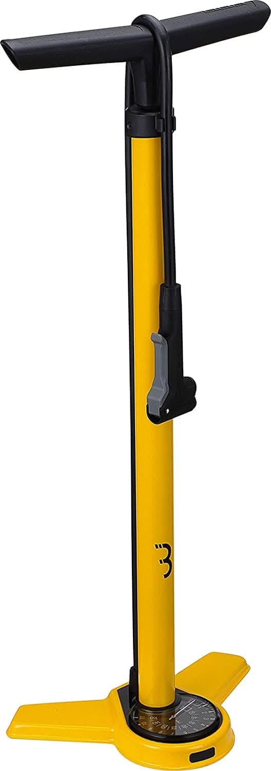 BBB AirSteel Bicycle Air Pump, Yellow/Black - Athletix.ae