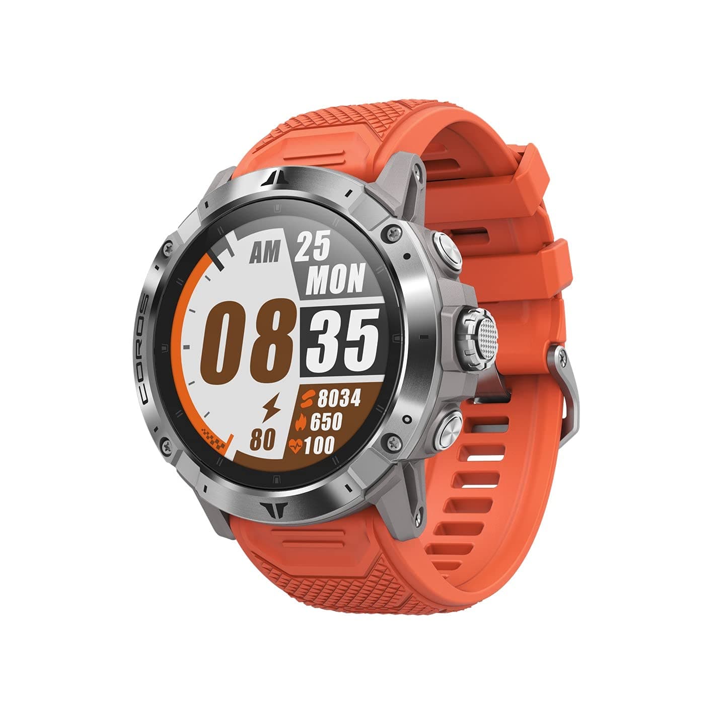 COROS VERTIX 2 Adventure GPS Watch, Ultra-Long 60 Days Battery Life, Dual-Frequency GPS, On-Wrist Navigation, Offline Maps, Heart Rate Monitor, Track Sleep, Running, Biking, Skiing, Climbing-Lava - Athletix.ae