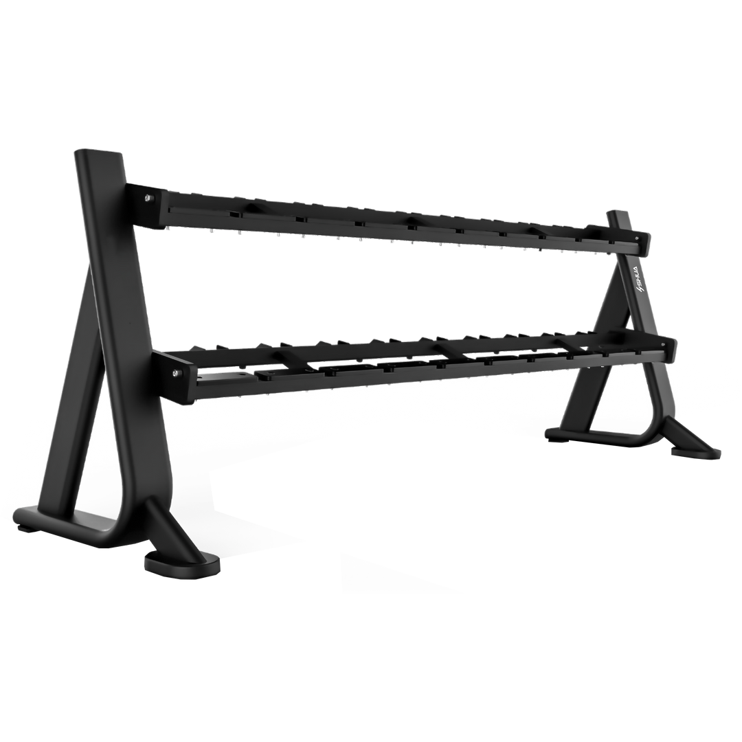 SHUA, Two Tier DB Rack SH-G6884, Silver Gray, Black - Athletix.ae