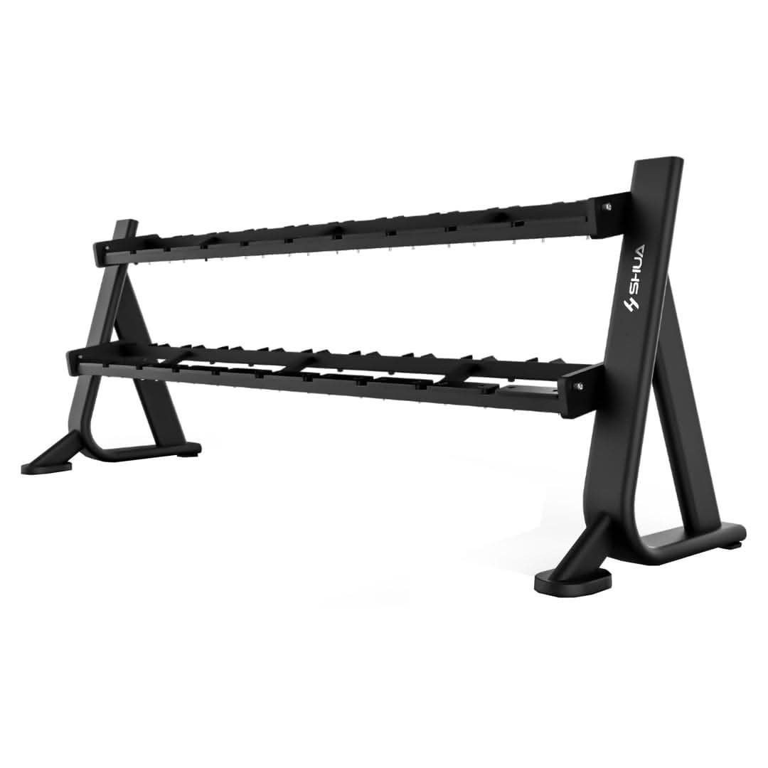 SHUA, Two Tier DB Rack SH-G6884, Silver Gray, Black - Athletix.ae