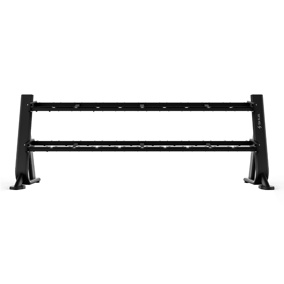 SHUA, Two Tier DB Rack SH-G6884, Silver Gray, Black - Athletix.ae