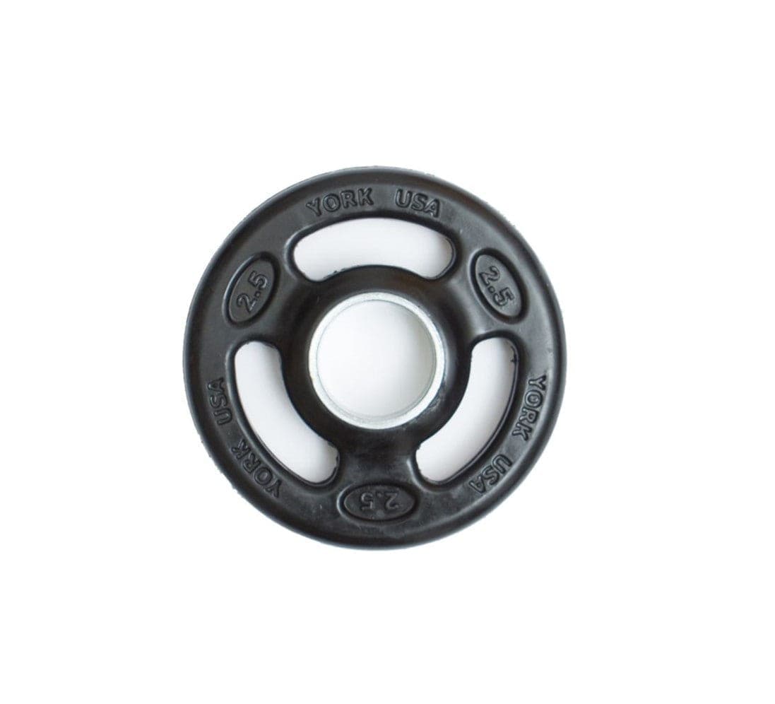 LSLLC Weight Plates & Disc 2.5 LB York Fitness 2″ Iso-Grip Rubber Encased Steel Olympic Plate