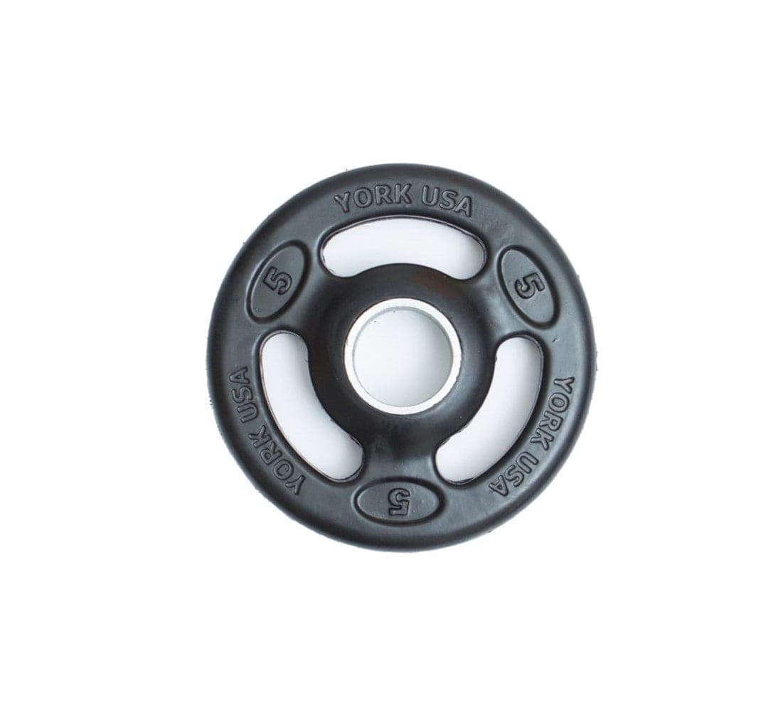 York Fitness 2 Iso Grip Rubber Encased Steel Olympic Plate