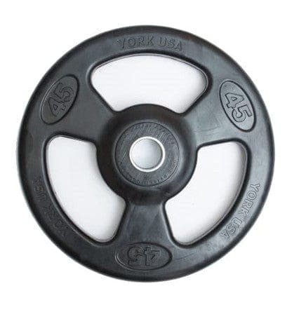 LSLLC Weight Plates & Disc 45.00 LB York Fitness 2″ Iso-Grip Rubber Encased Steel Olympic Plate