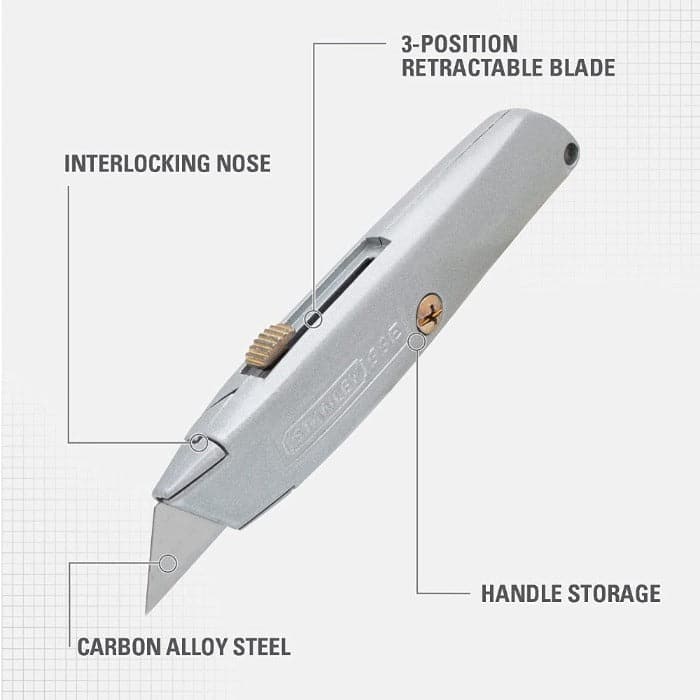 Shop for Stanley 6 Inches Classic 99® Retractable Utility Knife on outback.ae