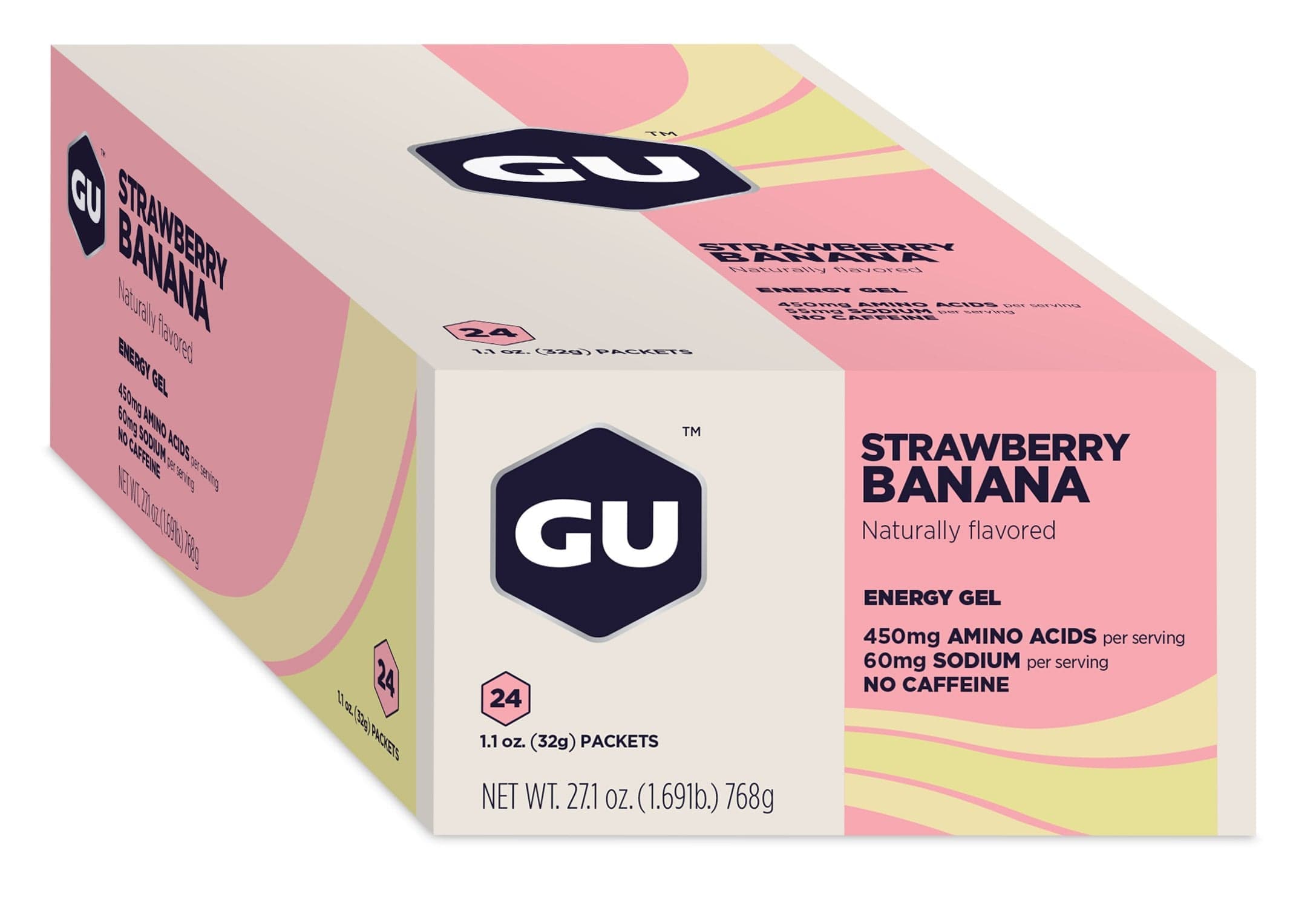 Sport In Life GU Energy Original Sports Nutrition Energy Gel (Strawberry Banana, 24 Count (Pack of 1))